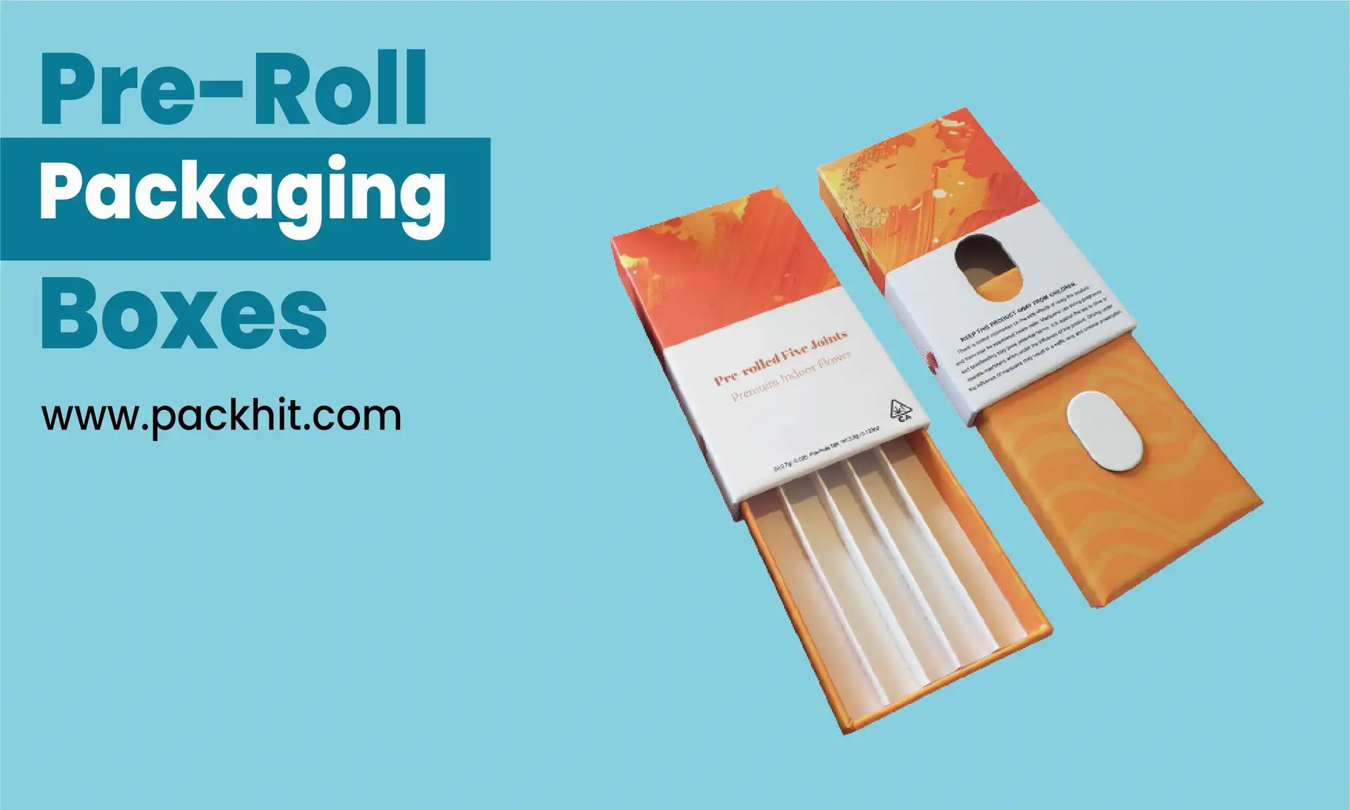 Custom Pre Roll Packaging Boxes with inserts