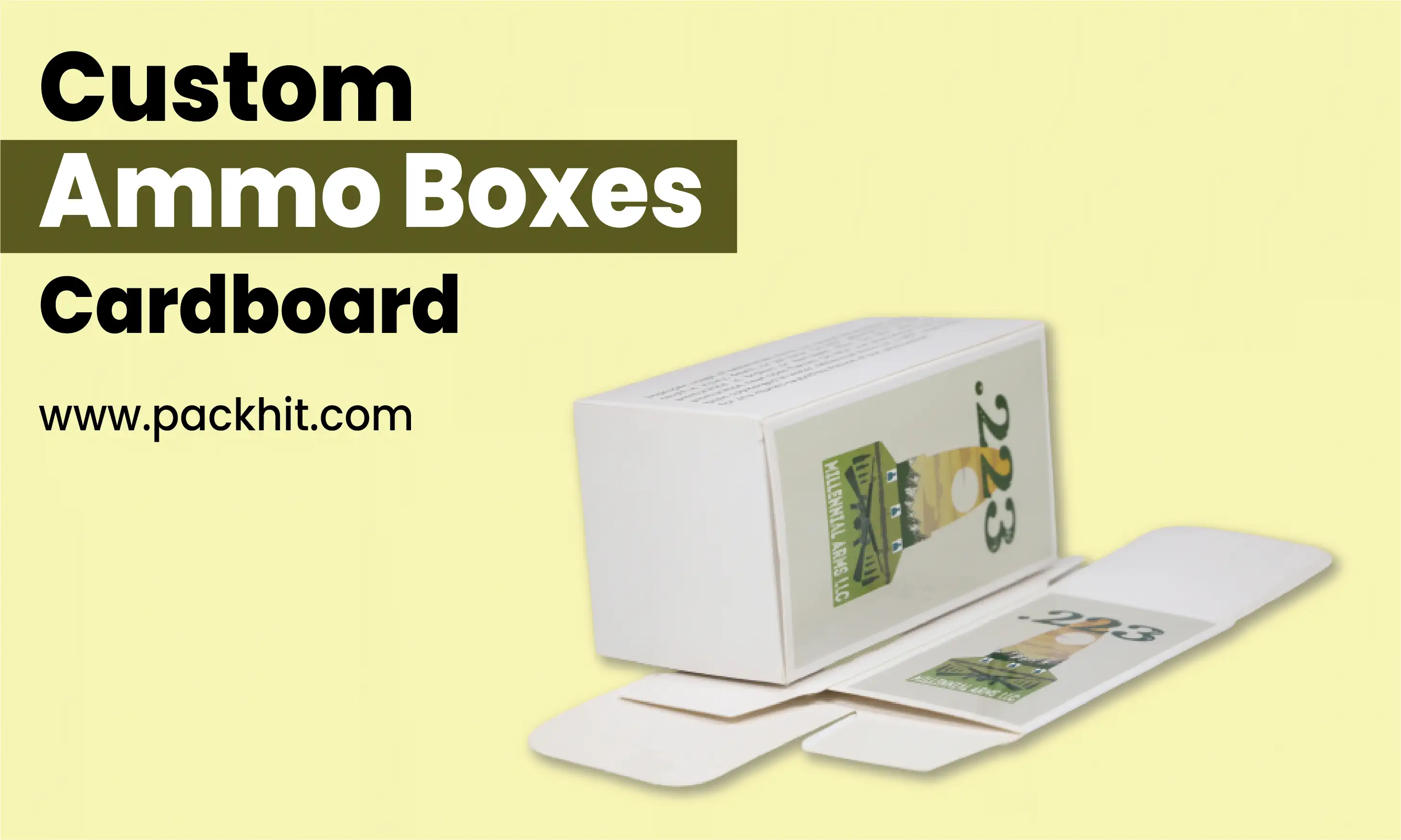 Custom Printed Cardboard Ammo Packaging Boxes