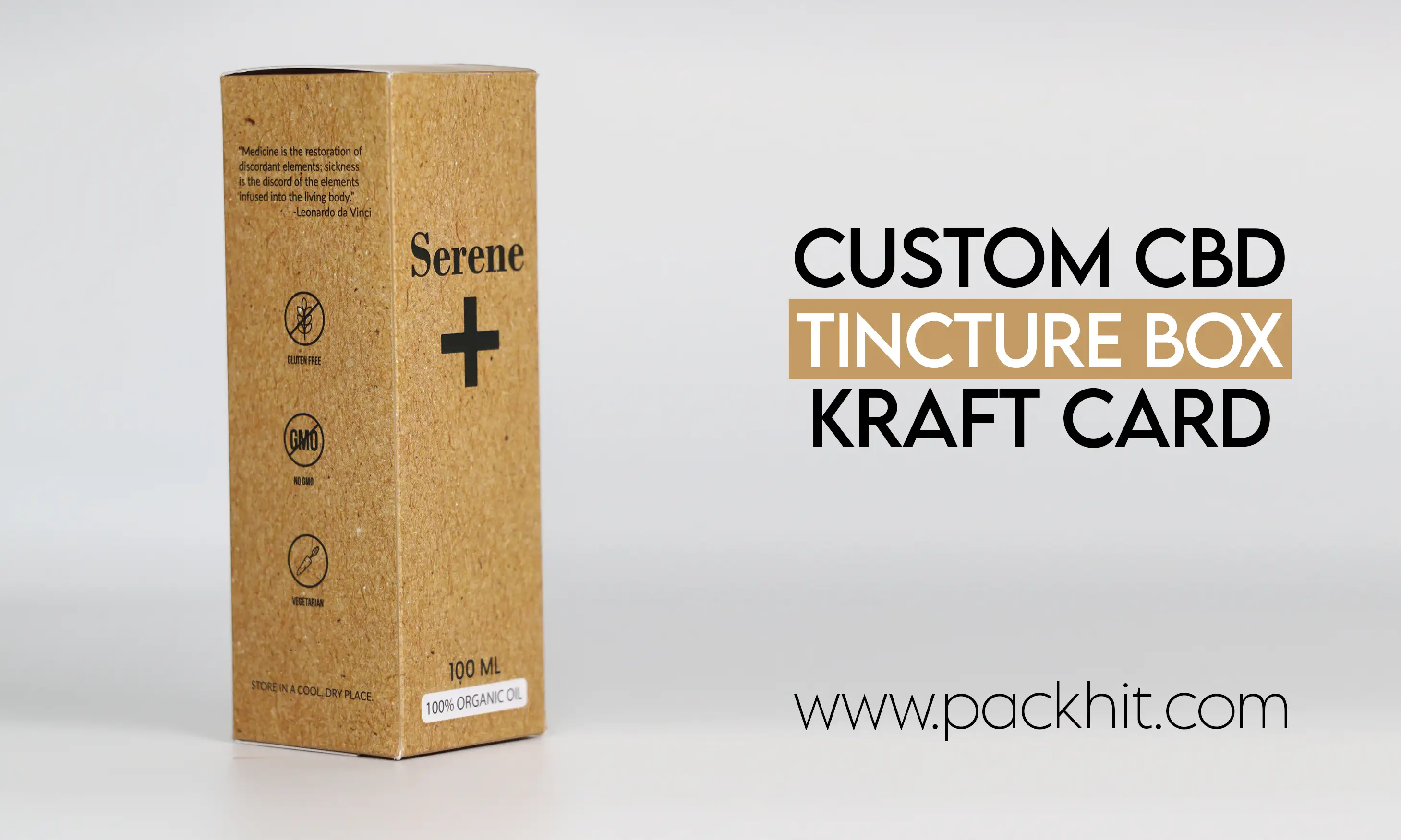 Eco-friendly Custom CBD 100ml Tincture Packaging Boxes