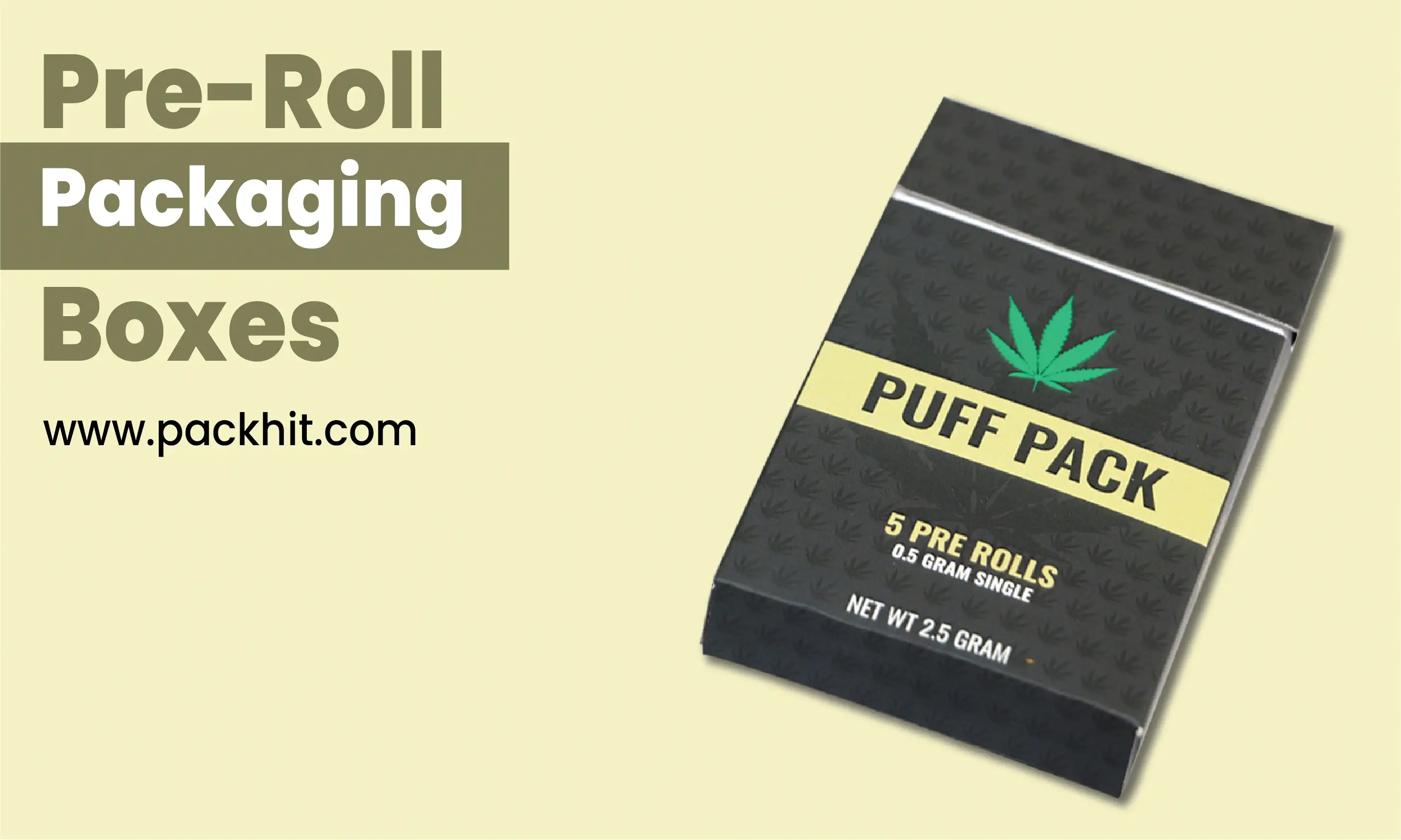Custom Flip Top Cigarette Box Style Pre Roll Packaging