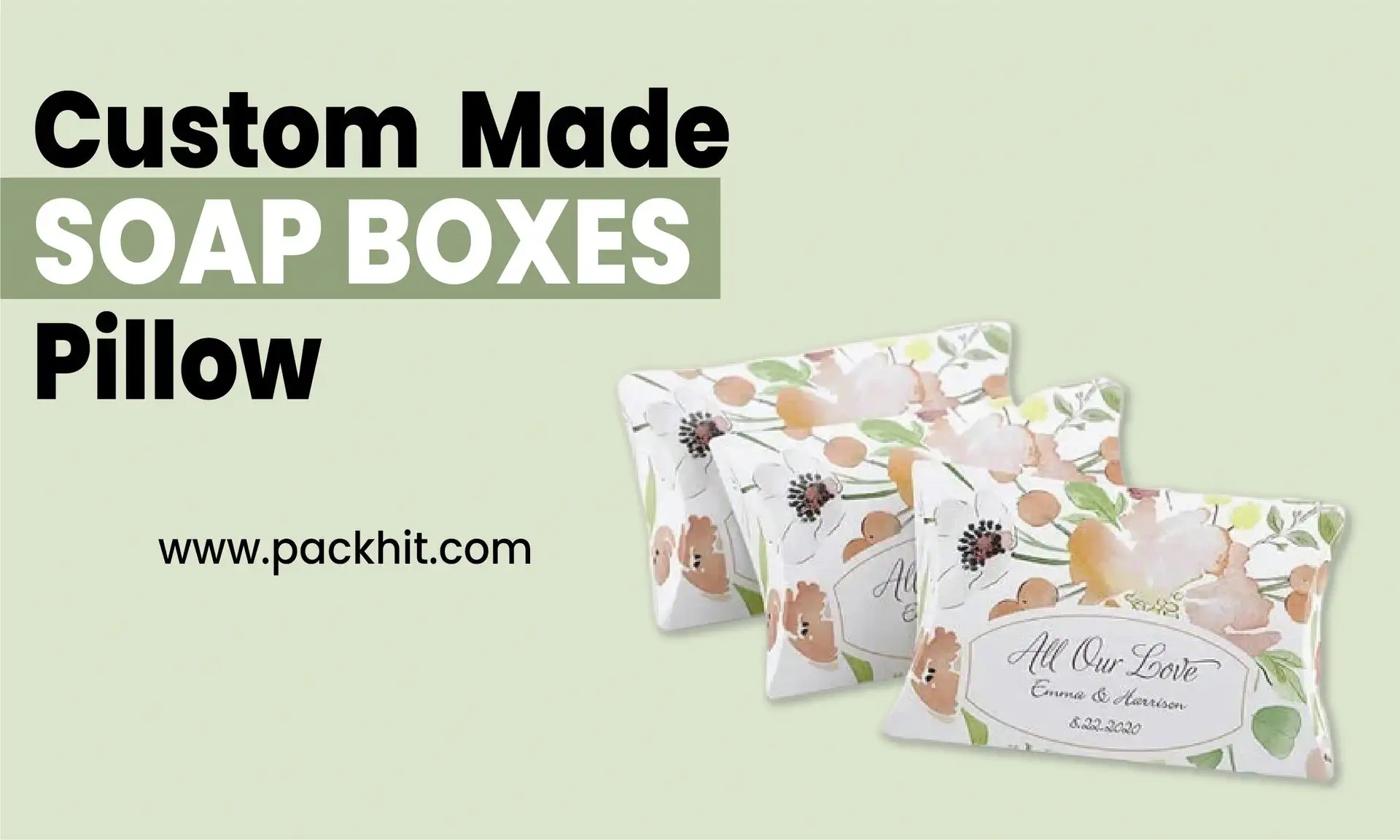 Custom Pillow Soap Packaging Boxes 