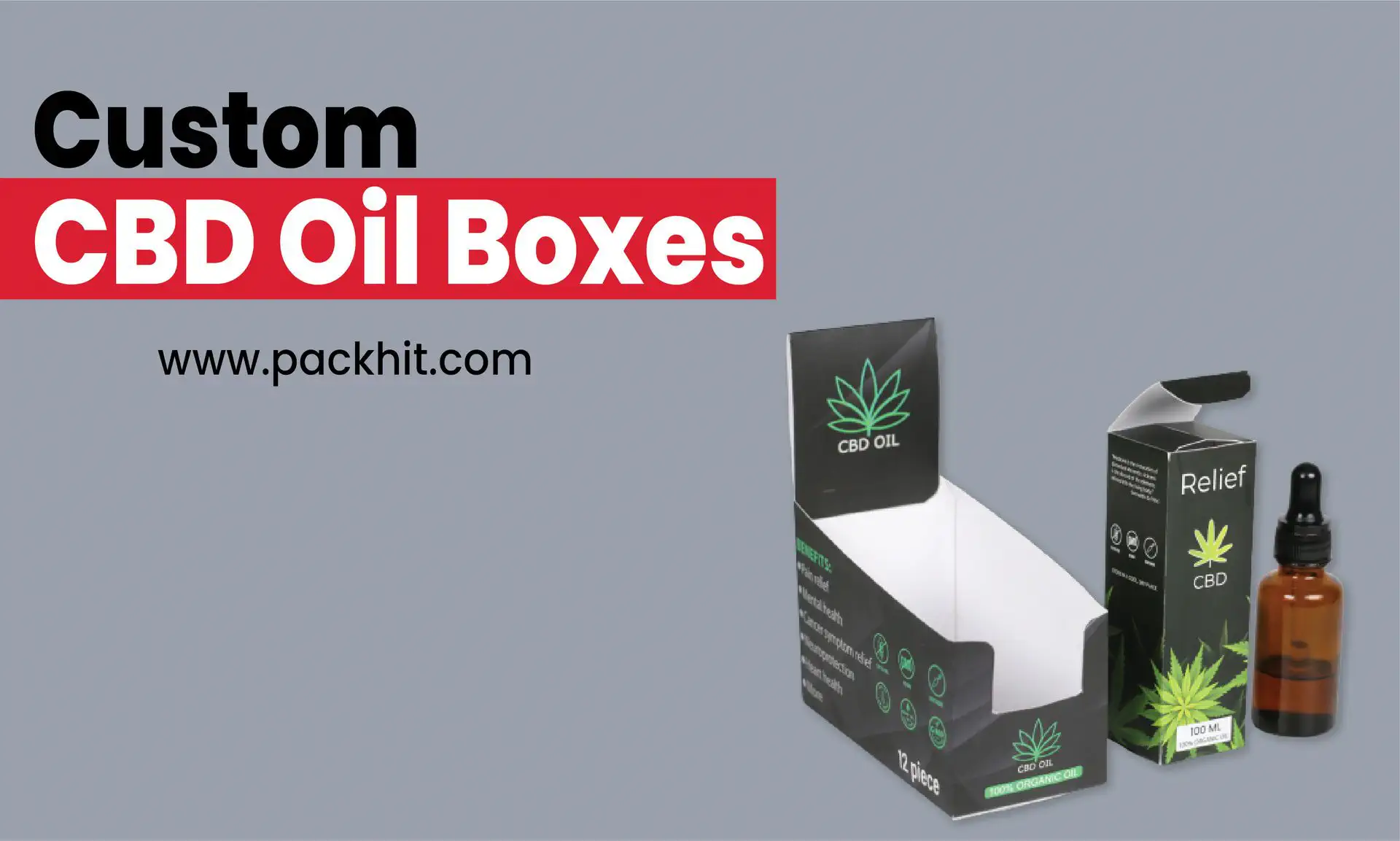 Custom Display CBD Oil Boxes