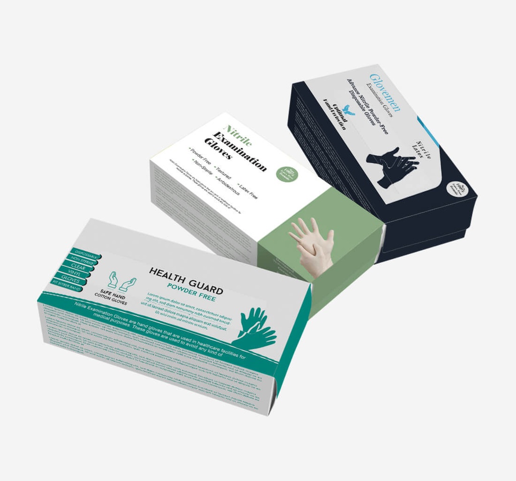 Custom Printed Health Gloves Boxes