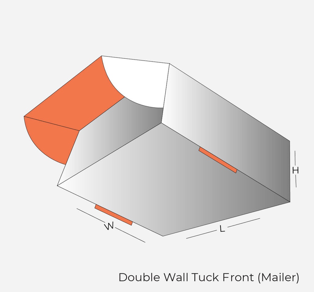 Custom Double Wall Tuck Front Mailer