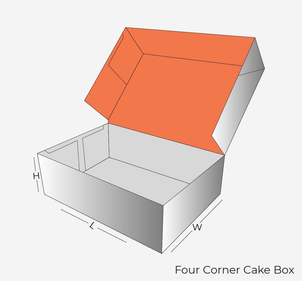 Four Corner Cake Boxes