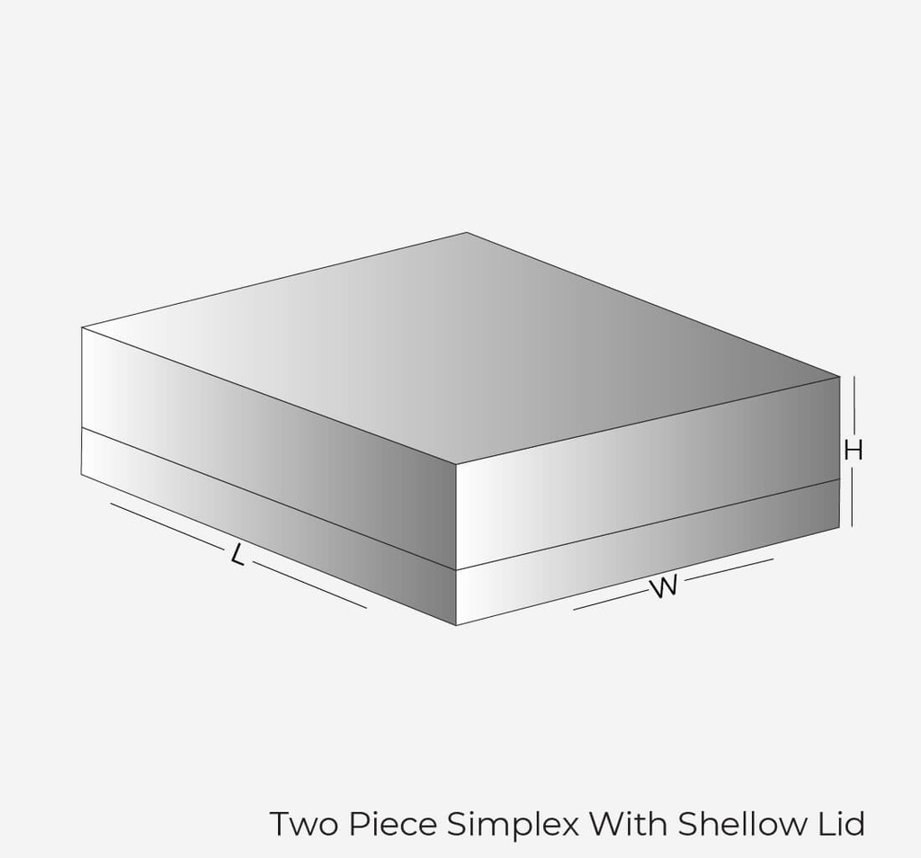 Two Piece Simplex With Shallow Lid